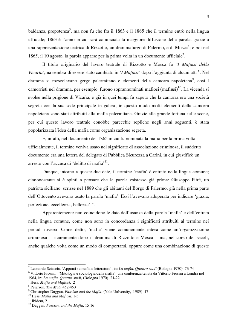 Anteprima della tesi: Indagine sull'immagine cinematografica della mafia, Pagina 5