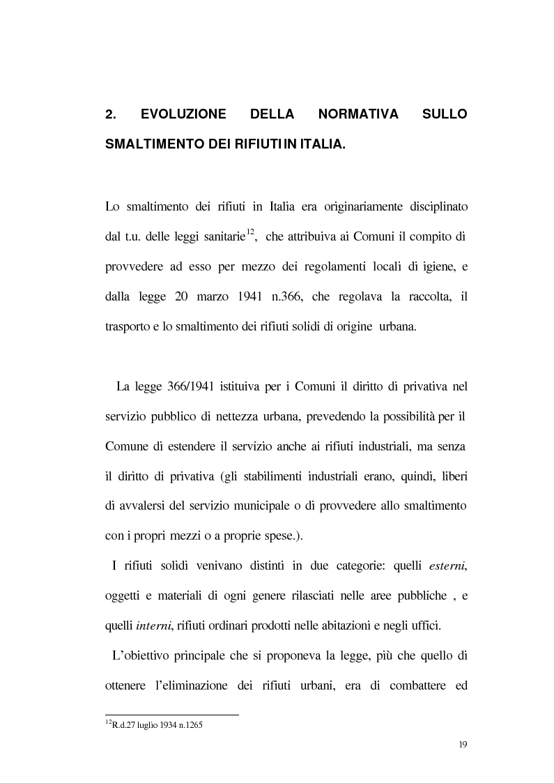 Anteprima della tesi: La disciplina giuridica della gestione dei rifiuti, Pagina 14