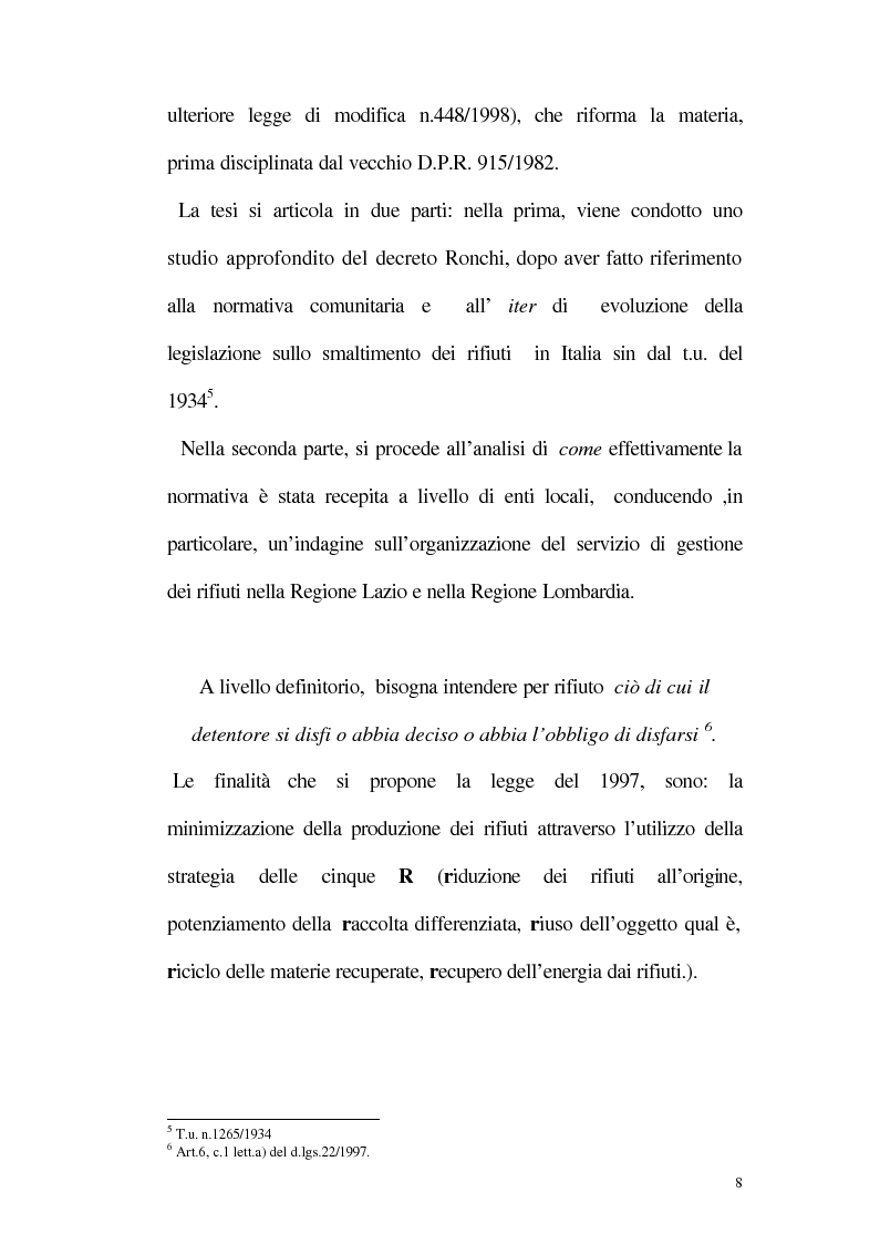 Anteprima della tesi: La disciplina giuridica della gestione dei rifiuti, Pagina 3