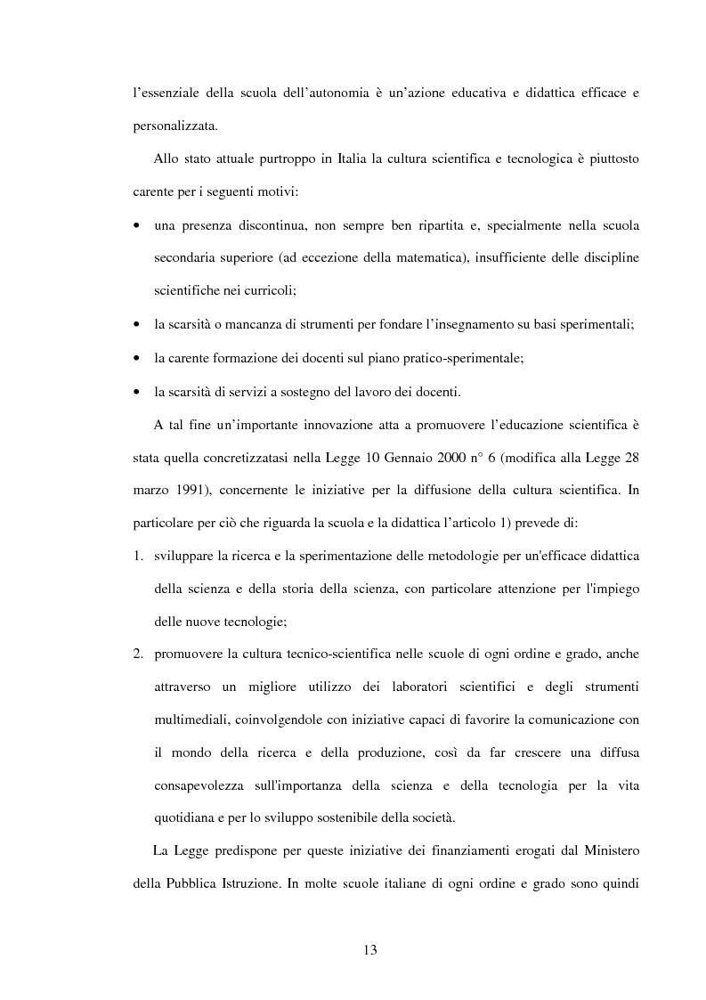 Anteprima della tesi: Il ruolo dell'insegnamento nella modificazione delle rappresentazioni mentali difformi. Un'esperienza di didattica dell'astronomia e della fisica per la scuola dell'obbligo., Pagina 12