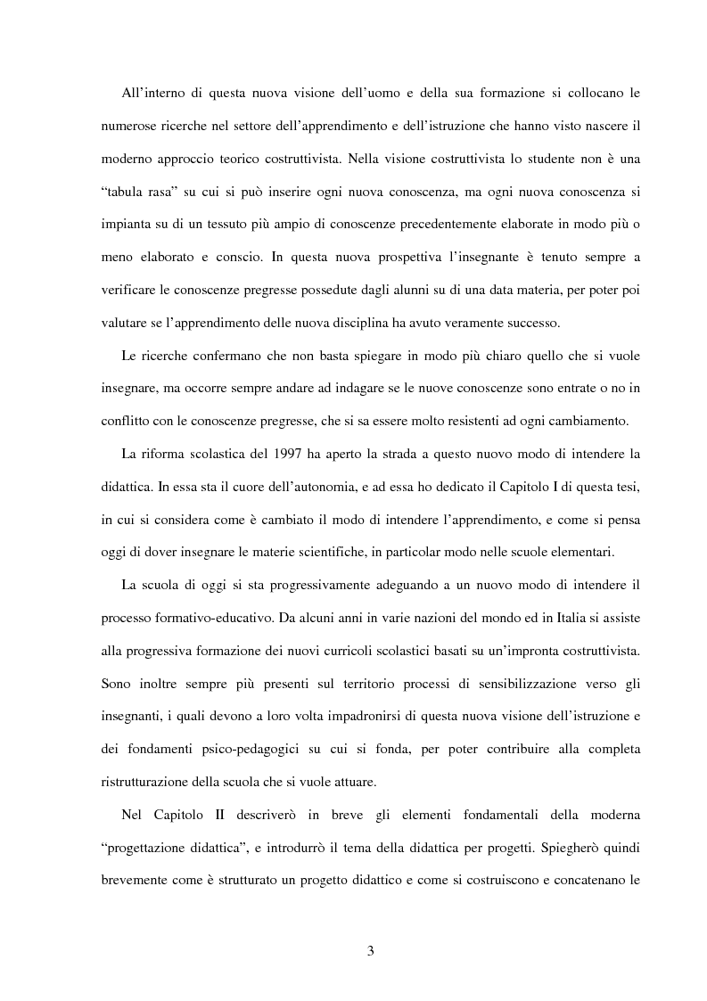Anteprima della tesi: Il ruolo dell'insegnamento nella modificazione delle rappresentazioni mentali difformi. Un'esperienza di didattica dell'astronomia e della fisica per la scuola dell'obbligo., Pagina 2