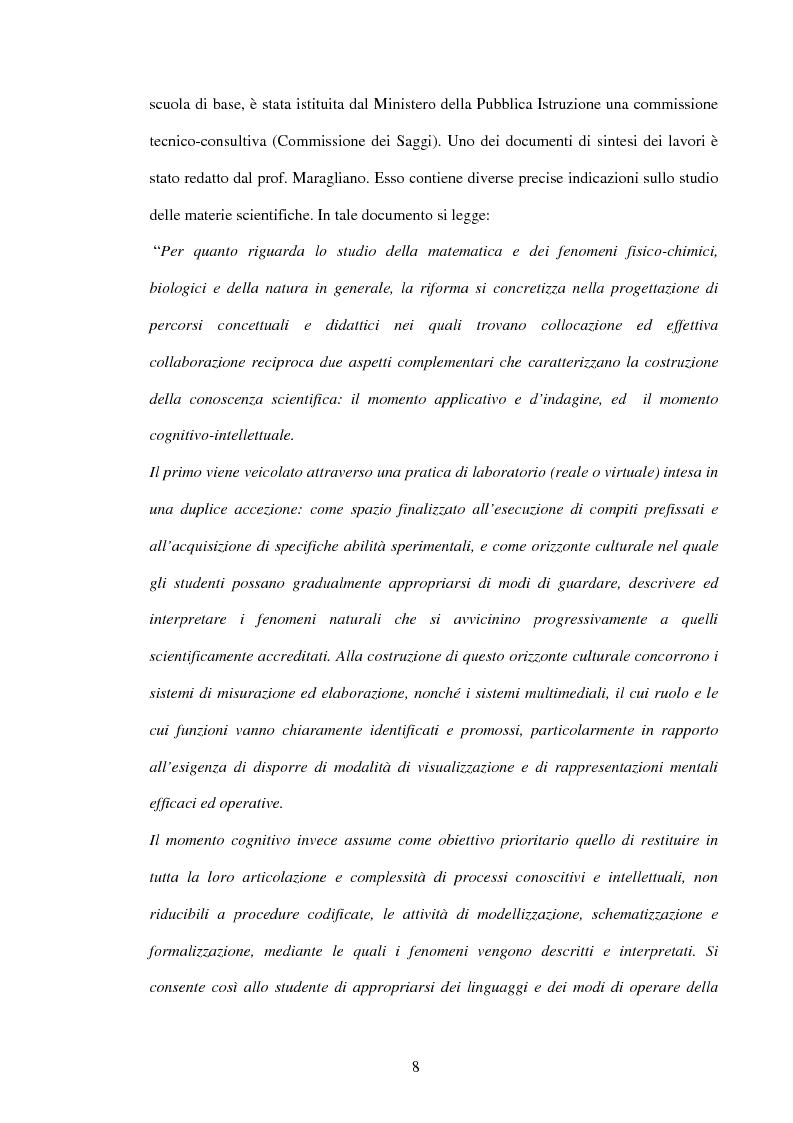 Anteprima della tesi: Il ruolo dell'insegnamento nella modificazione delle rappresentazioni mentali difformi. Un'esperienza di didattica dell'astronomia e della fisica per la scuola dell'obbligo., Pagina 7
