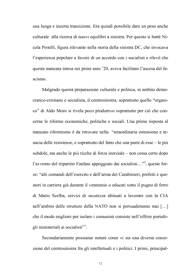 Anteprima della tesi: La politica interna del centrosinistra, Pagina 10
