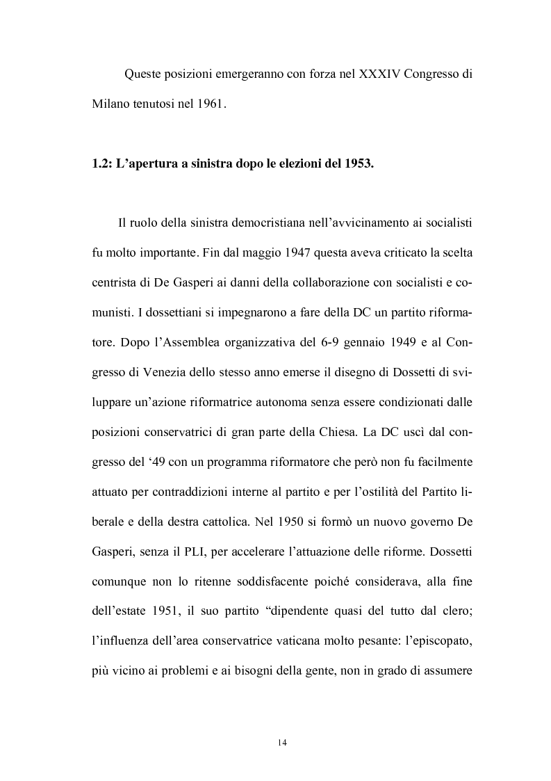 Anteprima della tesi: La politica interna del centrosinistra, Pagina 12
