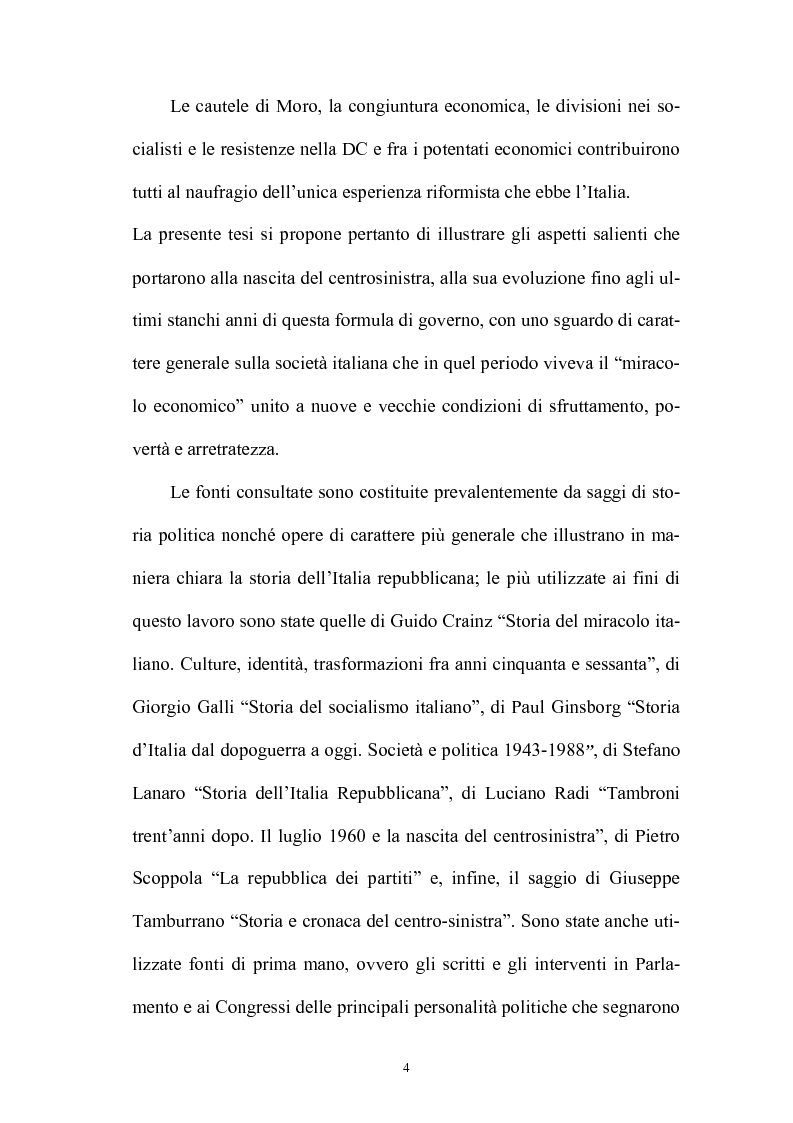 Anteprima della tesi: La politica interna del centrosinistra, Pagina 2