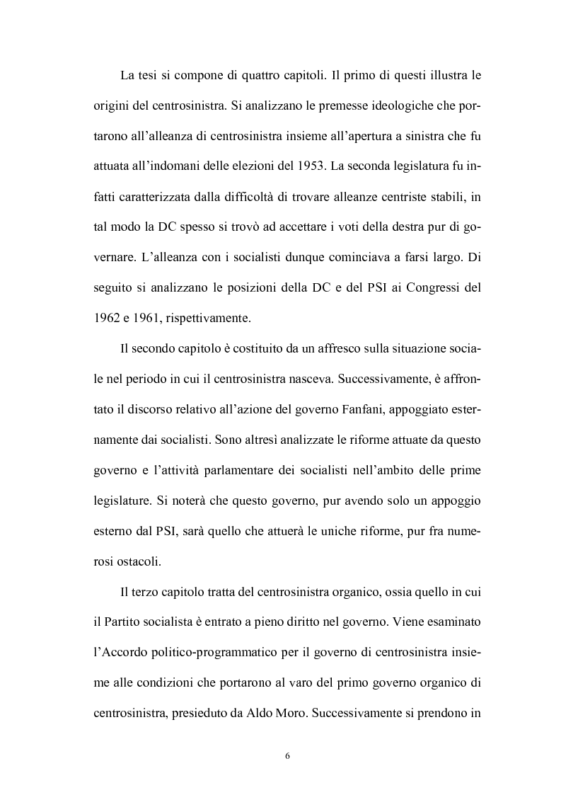 Anteprima della tesi: La politica interna del centrosinistra, Pagina 4