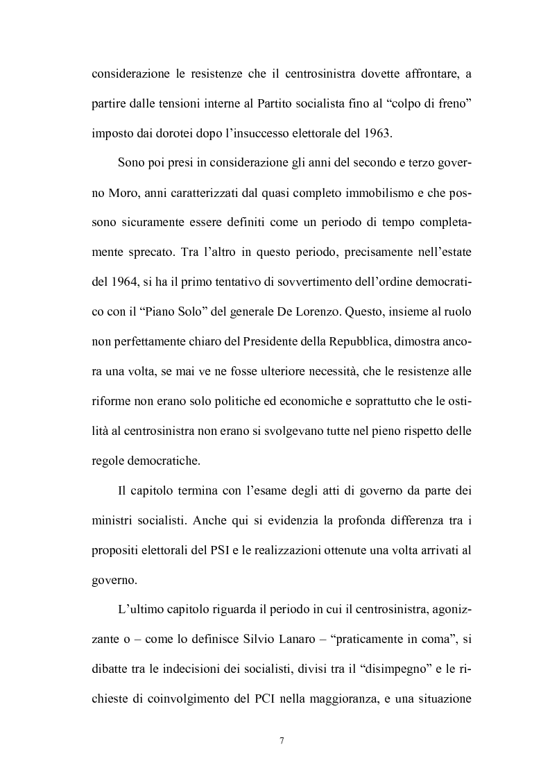 Anteprima della tesi: La politica interna del centrosinistra, Pagina 5