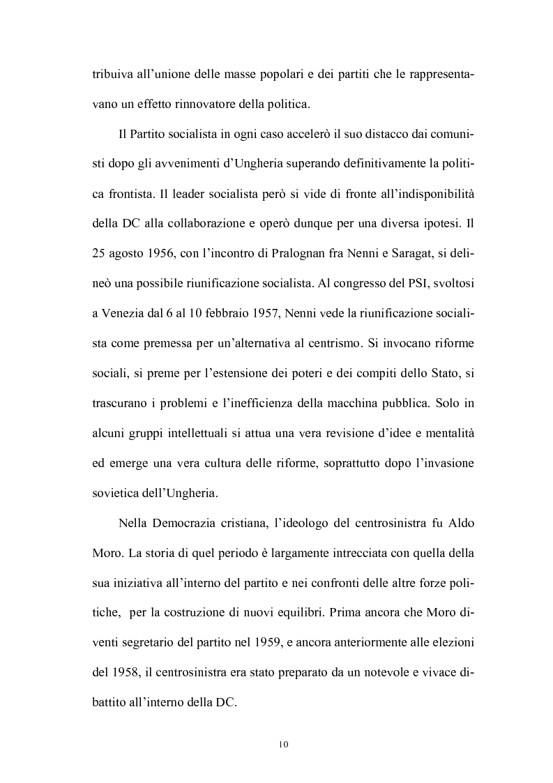 Anteprima della tesi: La politica interna del centrosinistra, Pagina 8