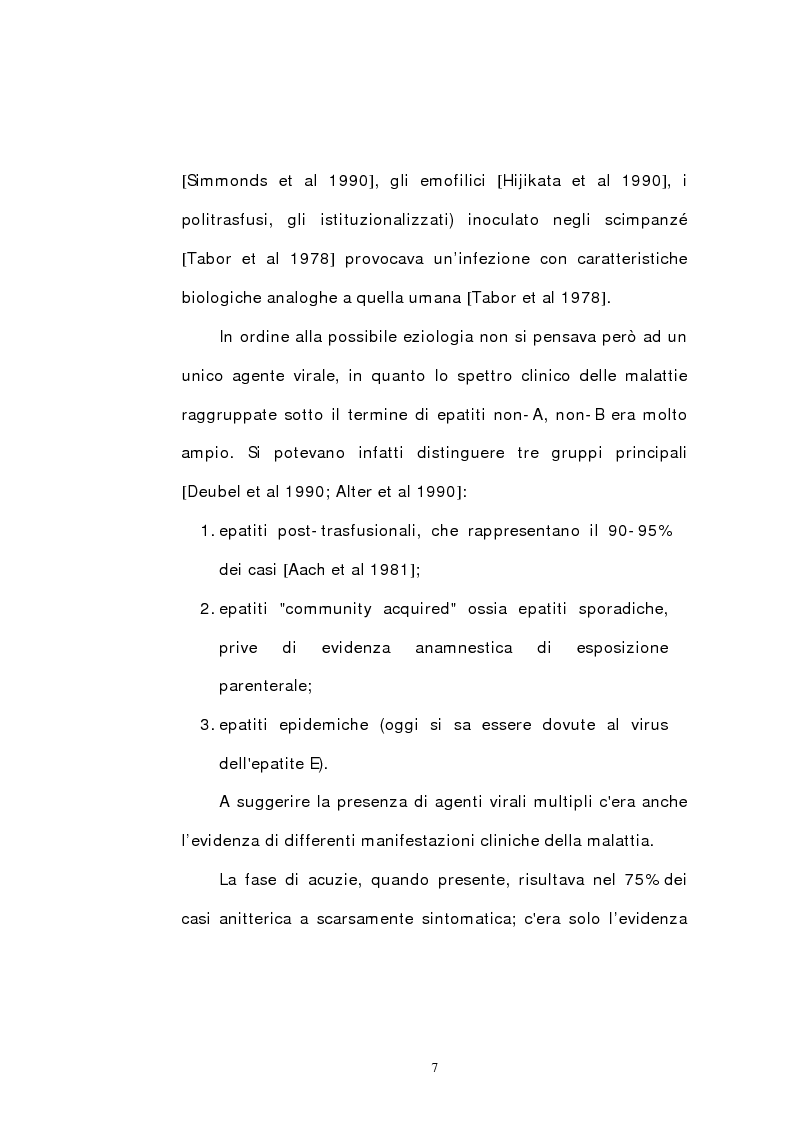 Anteprima della tesi: Indagine epidemiologica sull'infezione da virus dell'epatite C: prevalenza nella popolazione del Nord-Est d'Italia di un nuovo genotipo virale, Pagina 2