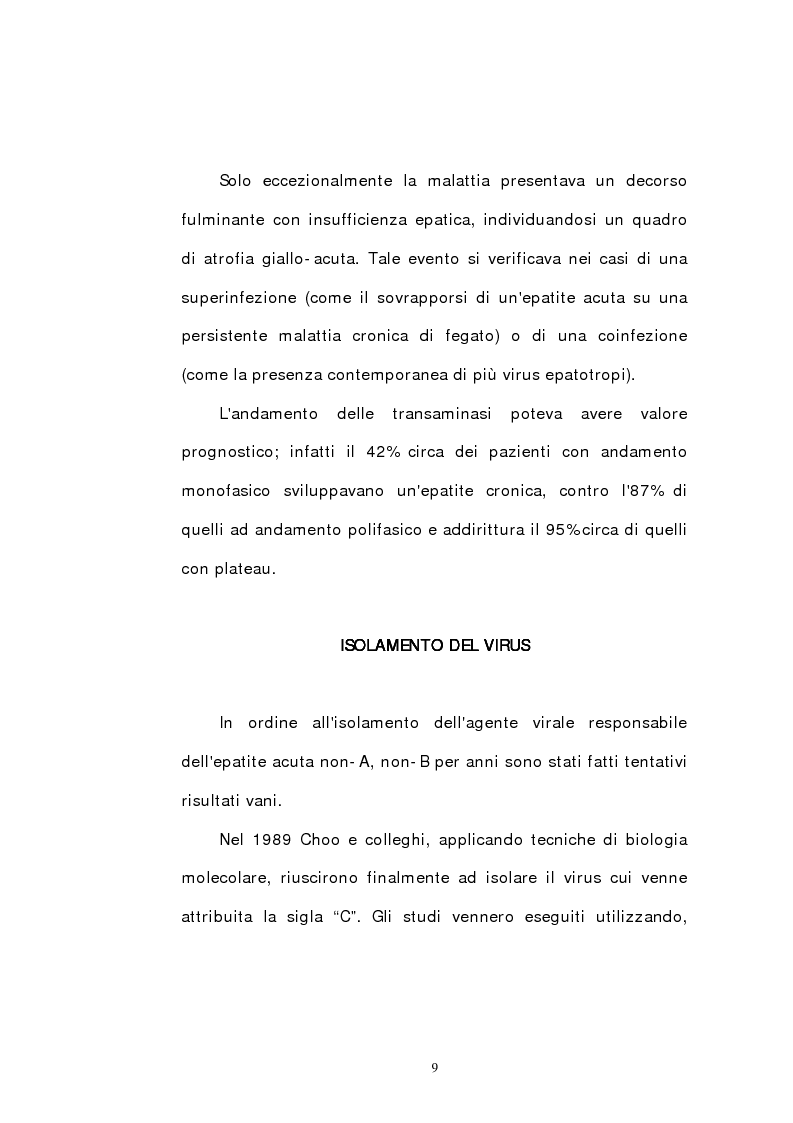 Anteprima della tesi: Indagine epidemiologica sull'infezione da virus dell'epatite C: prevalenza nella popolazione del Nord-Est d'Italia di un nuovo genotipo virale, Pagina 4