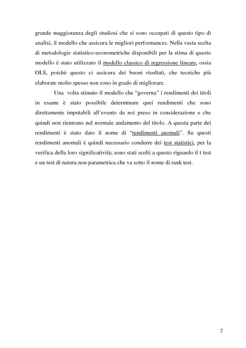 Anteprima della tesi: Event studies in finance, Pagina 2