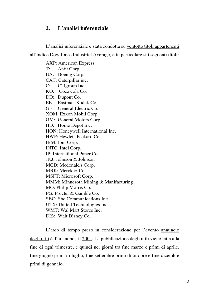 Anteprima della tesi: Event studies in finance, Pagina 3