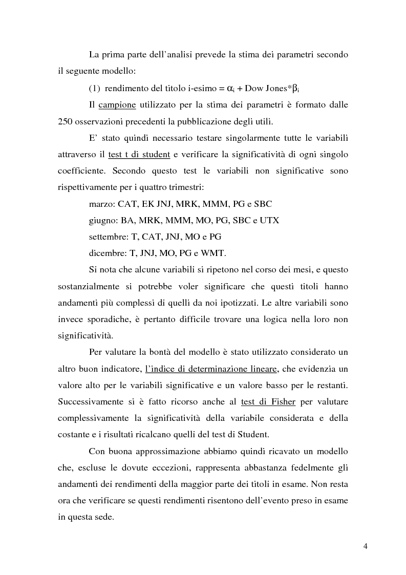 Anteprima della tesi: Event studies in finance, Pagina 4