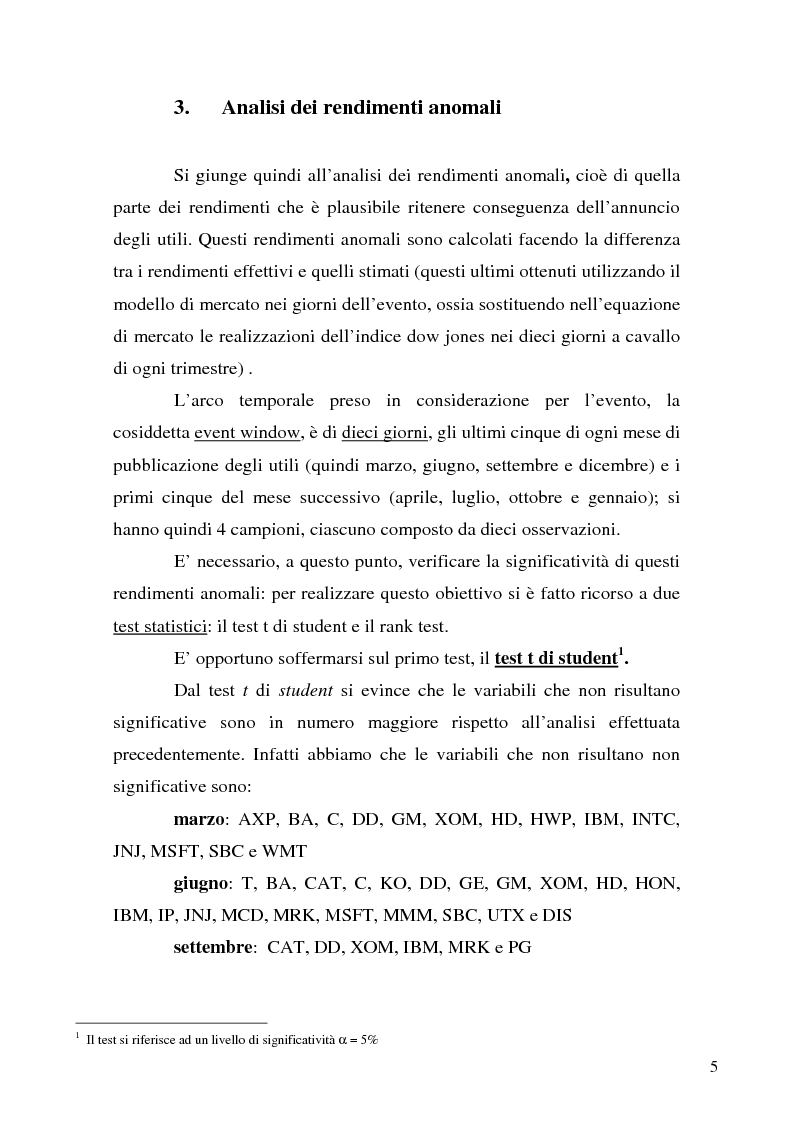 Anteprima della tesi: Event studies in finance, Pagina 5