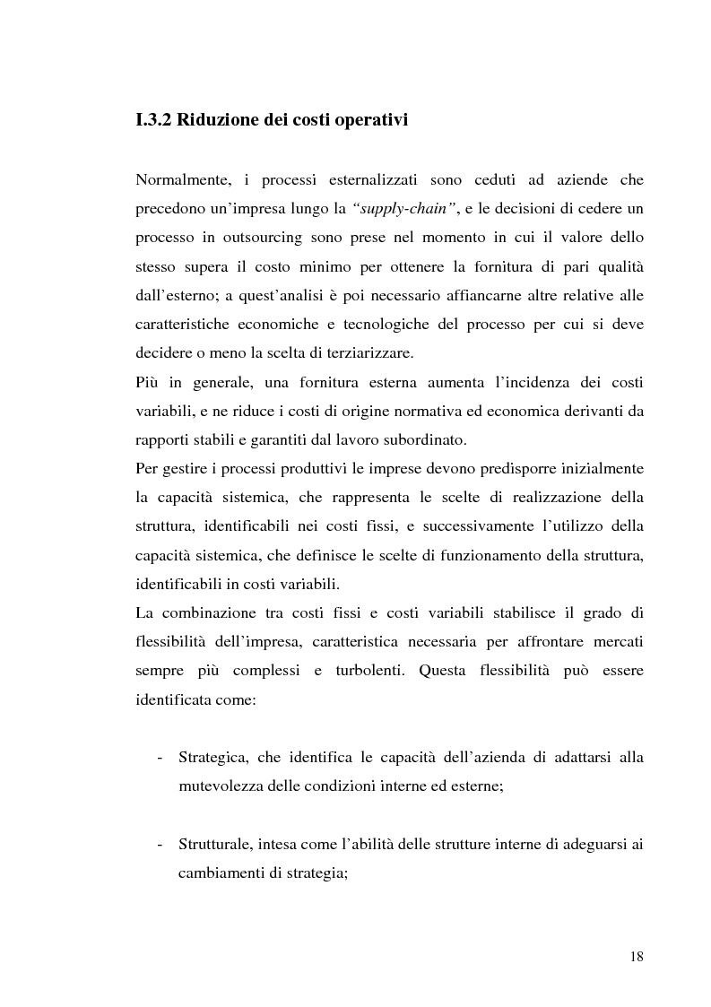 Anteprima della tesi: Il processo di outsourcing ed il modello ASP. Un’analisi del mercato assicurativo, Pagina 13