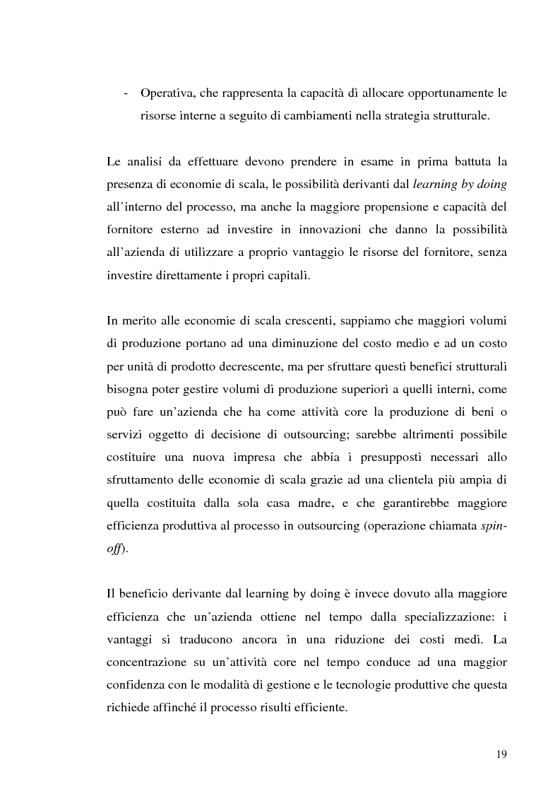 Anteprima della tesi: Il processo di outsourcing ed il modello ASP. Un’analisi del mercato assicurativo, Pagina 14
