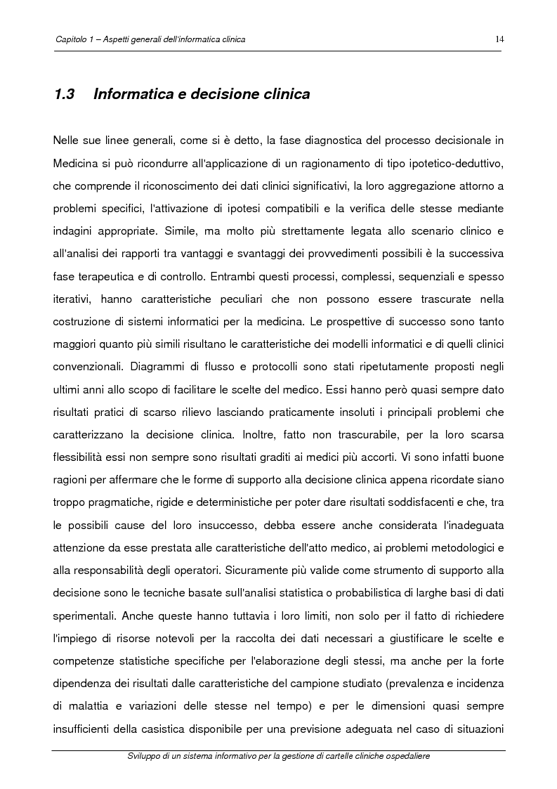 Anteprima della tesi: Sviluppo di un sistema informativo per la gestione di cartelle cliniche ospedaliere, Pagina 11