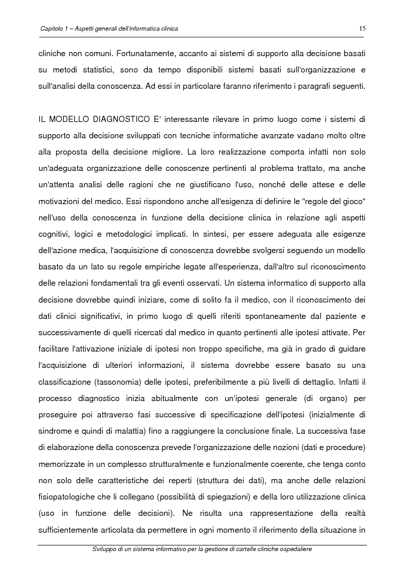 Anteprima della tesi: Sviluppo di un sistema informativo per la gestione di cartelle cliniche ospedaliere, Pagina 12