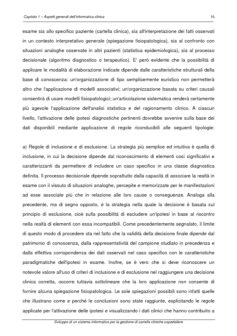 Anteprima della tesi: Sviluppo di un sistema informativo per la gestione di cartelle cliniche ospedaliere, Pagina 13