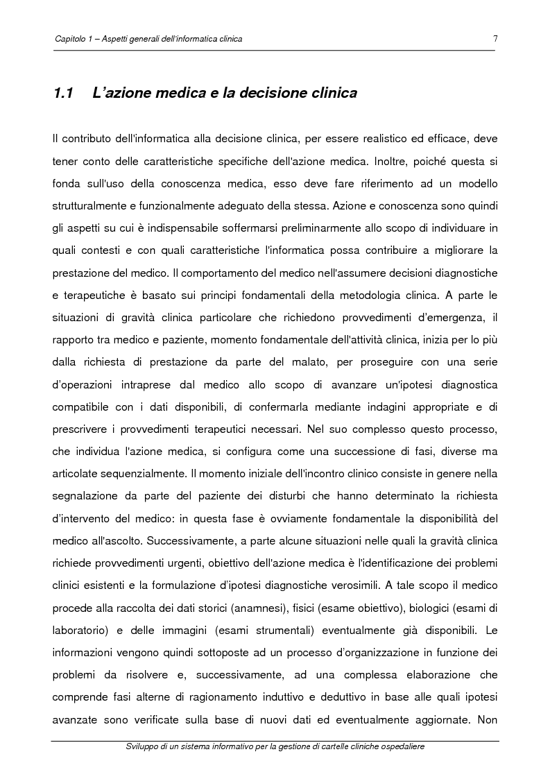 Anteprima della tesi: Sviluppo di un sistema informativo per la gestione di cartelle cliniche ospedaliere, Pagina 4
