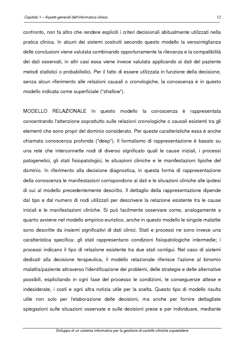 Anteprima della tesi: Sviluppo di un sistema informativo per la gestione di cartelle cliniche ospedaliere, Pagina 9