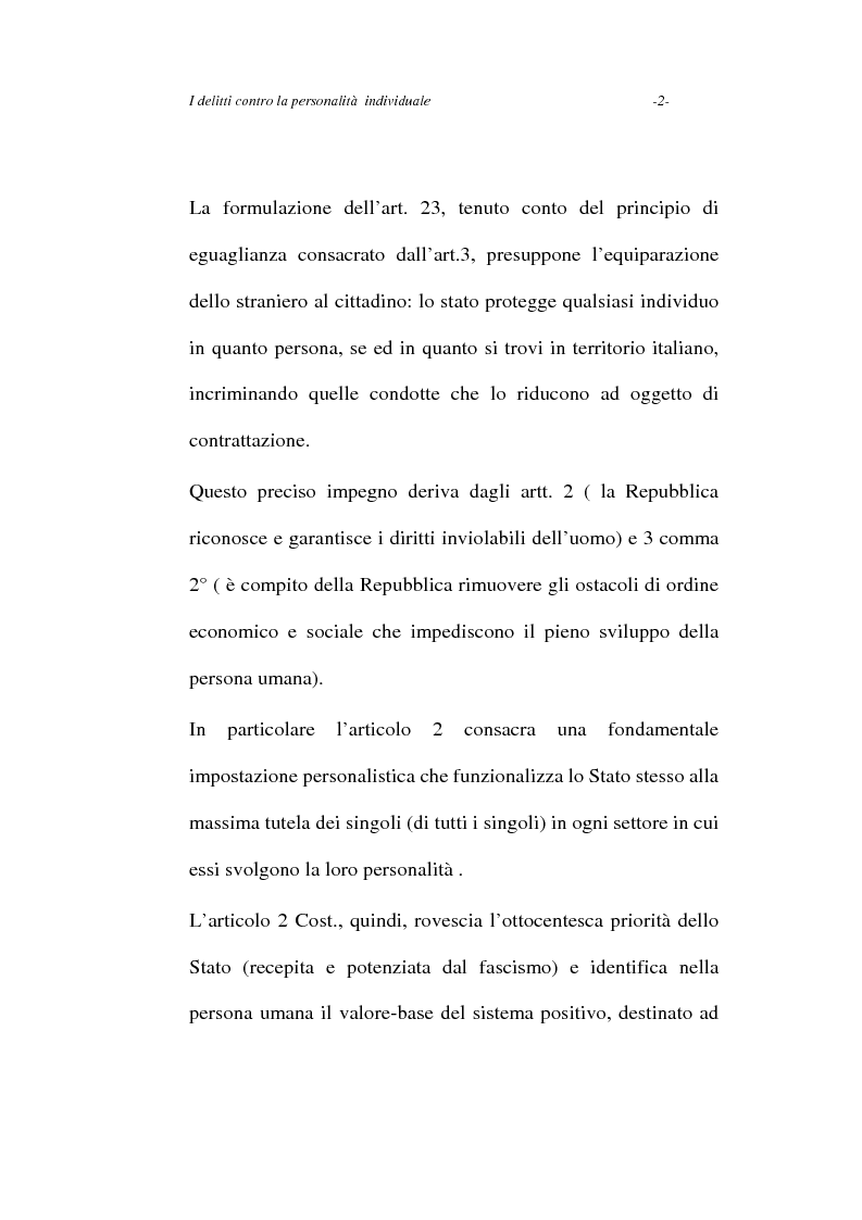 Anteprima della tesi: I delitti contro la personalità individuale, Pagina 2