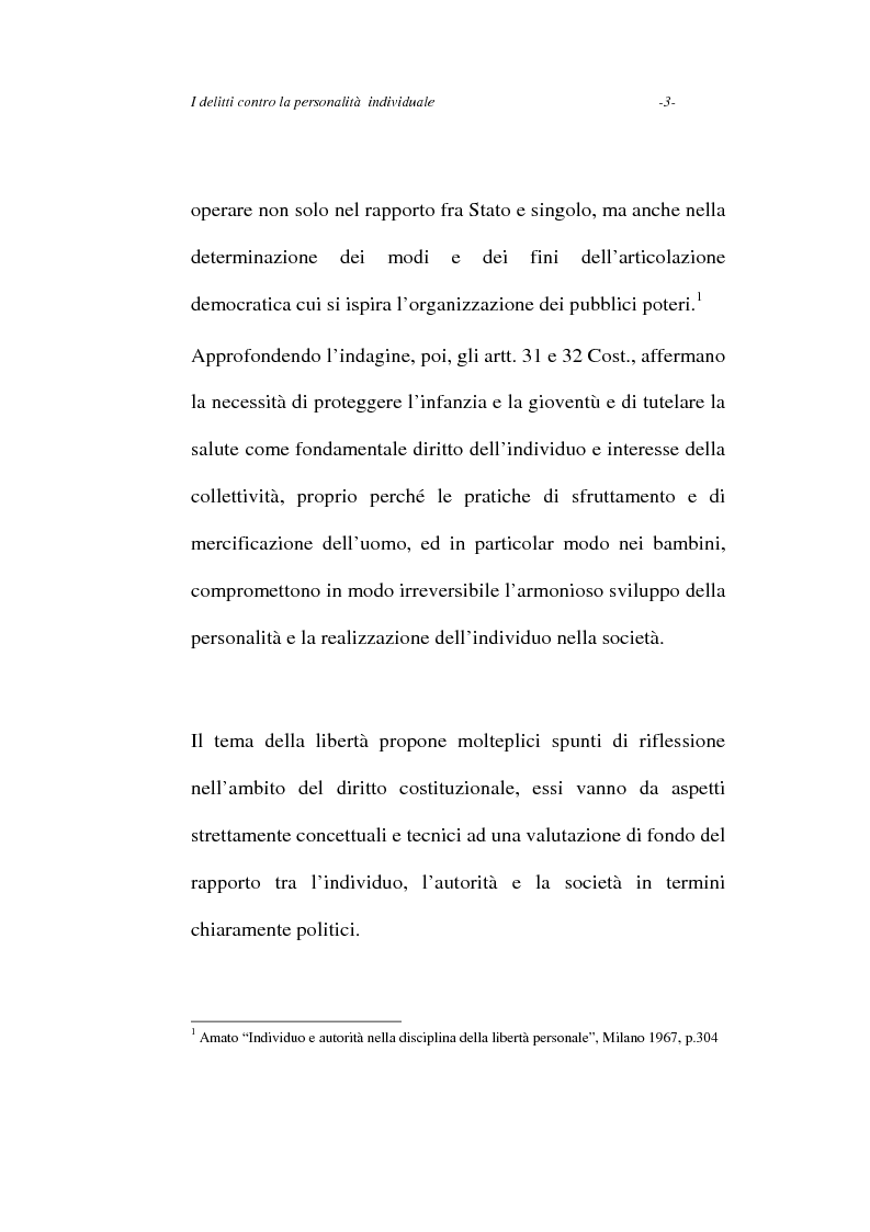 Anteprima della tesi: I delitti contro la personalità individuale, Pagina 3