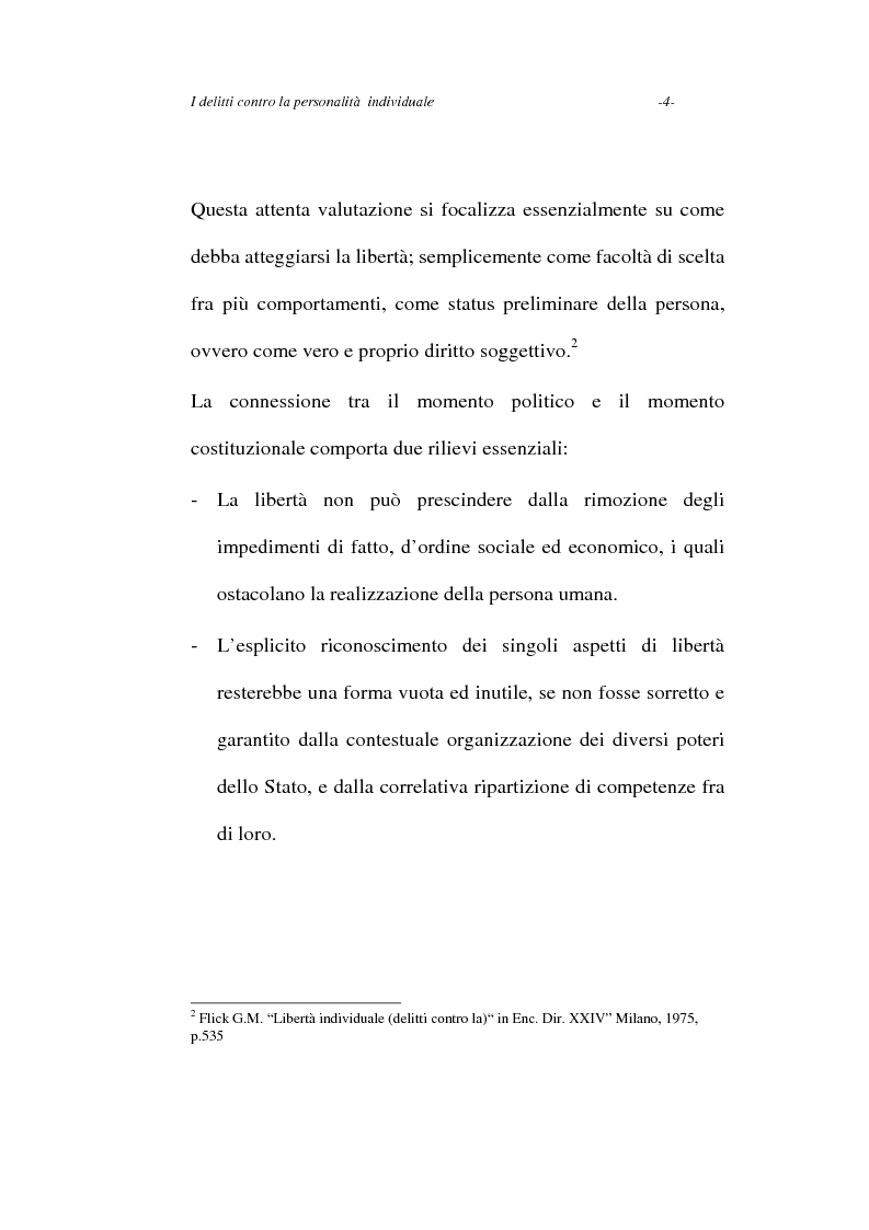 Anteprima della tesi: I delitti contro la personalità individuale, Pagina 4