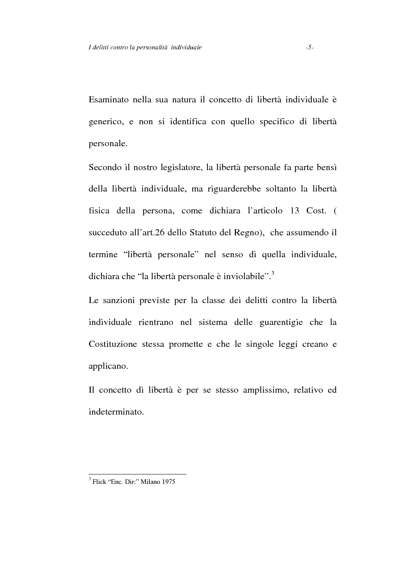 Anteprima della tesi: I delitti contro la personalità individuale, Pagina 5