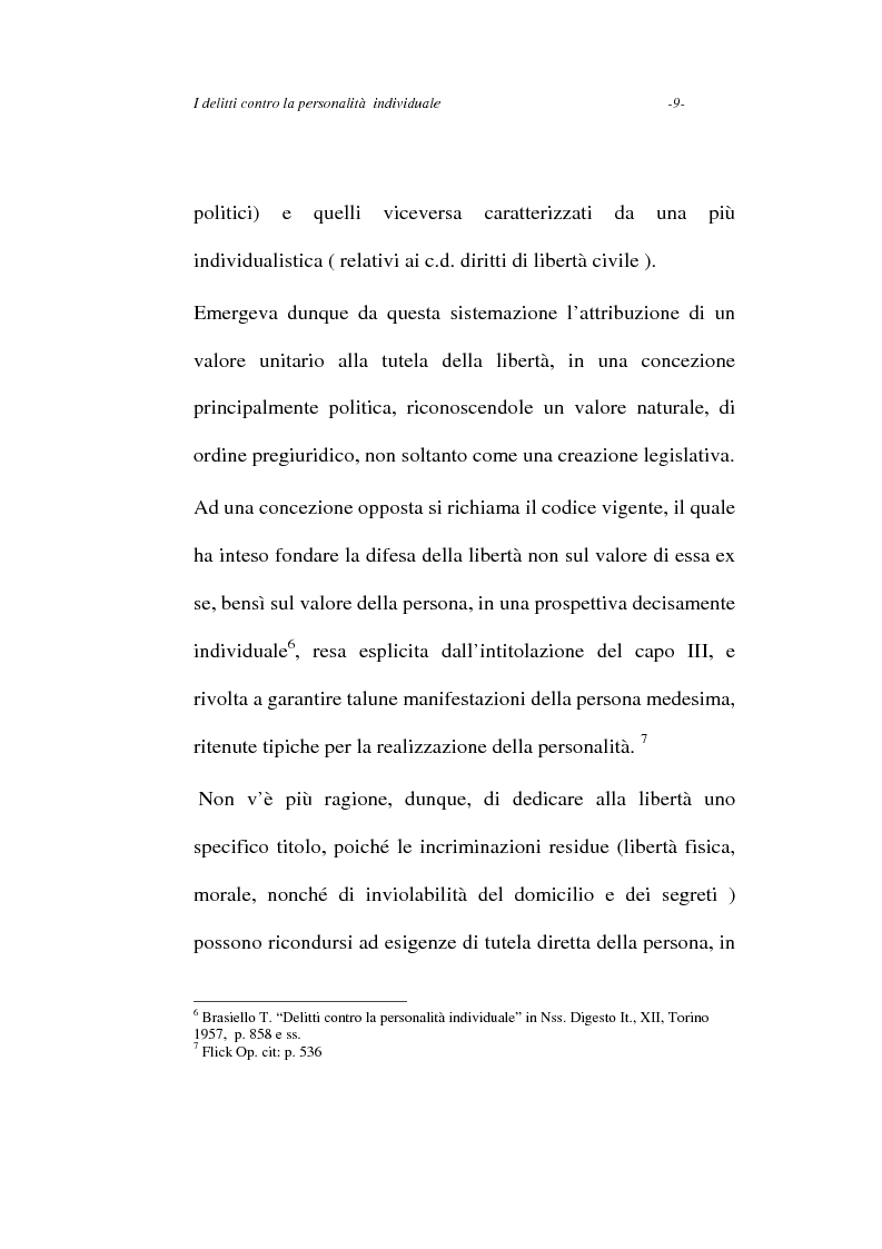 Anteprima della tesi: I delitti contro la personalità individuale, Pagina 9