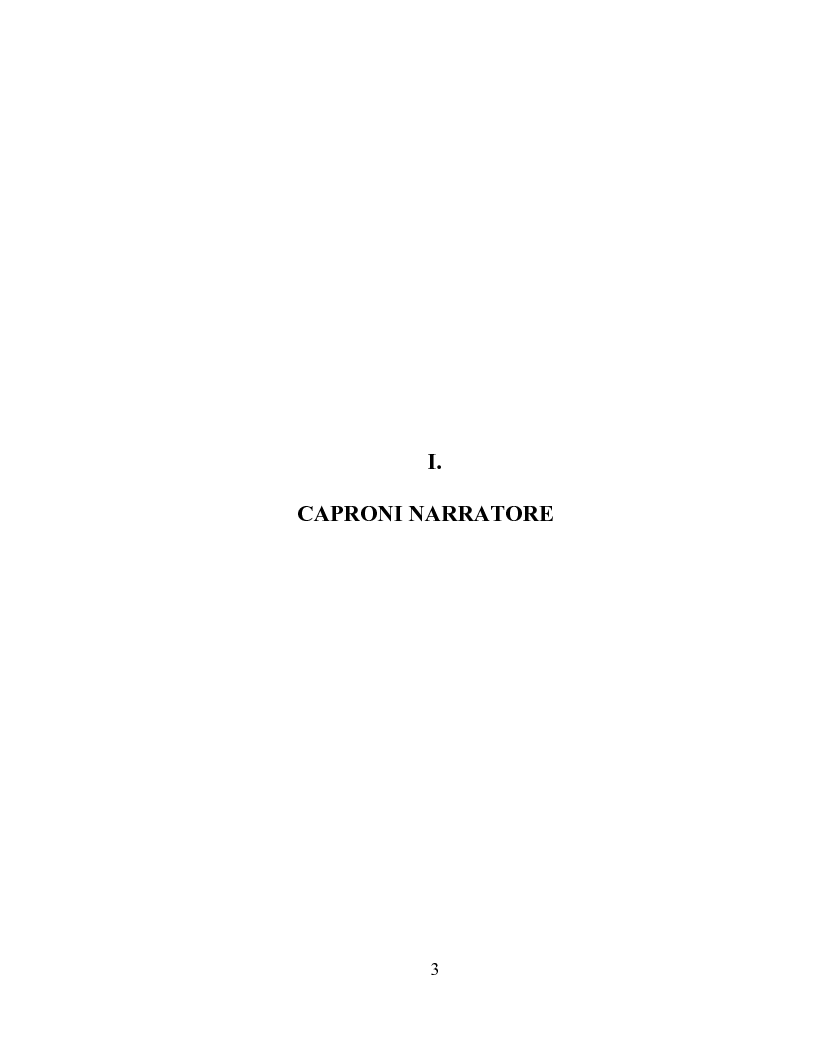 Anteprima della tesi: I racconti di Giorgio Caproni, Pagina 1