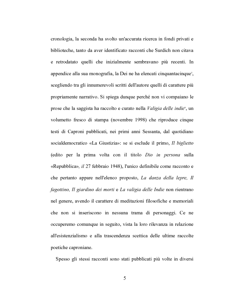 Anteprima della tesi: I racconti di Giorgio Caproni, Pagina 3