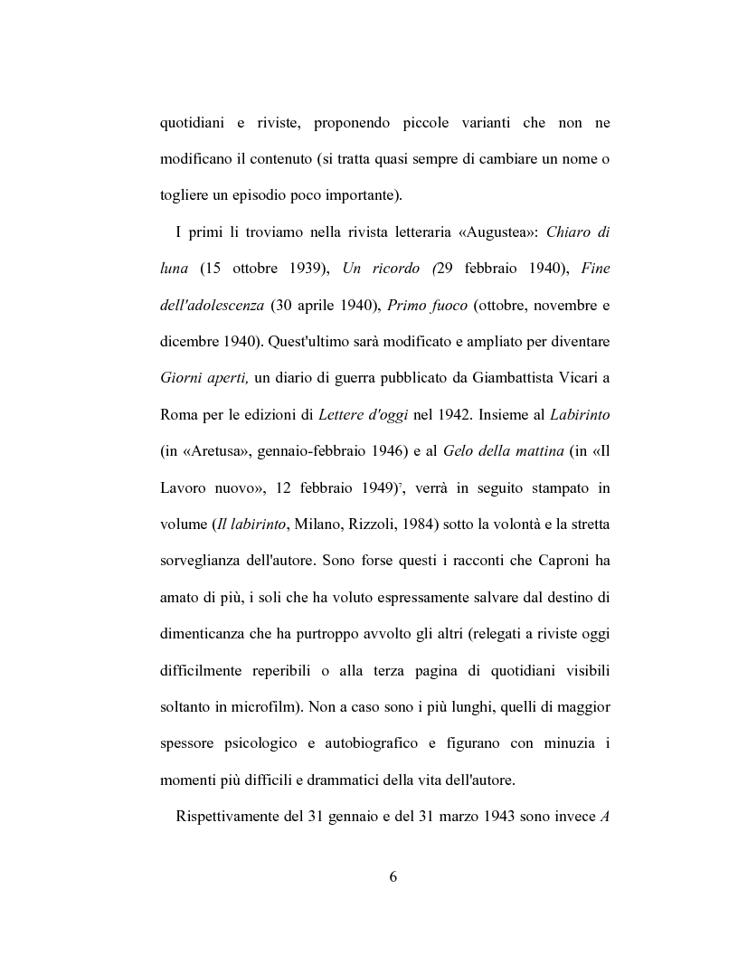 Anteprima della tesi: I racconti di Giorgio Caproni, Pagina 4