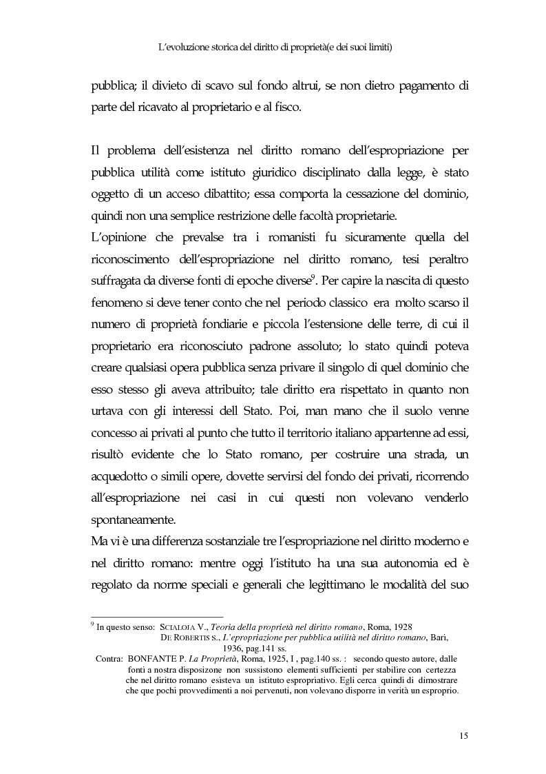 Anteprima della tesi: Il diritto di proprietà e il potere espropriativo dello Stato nella Costituzione e nel diritto vigente, Pagina 14