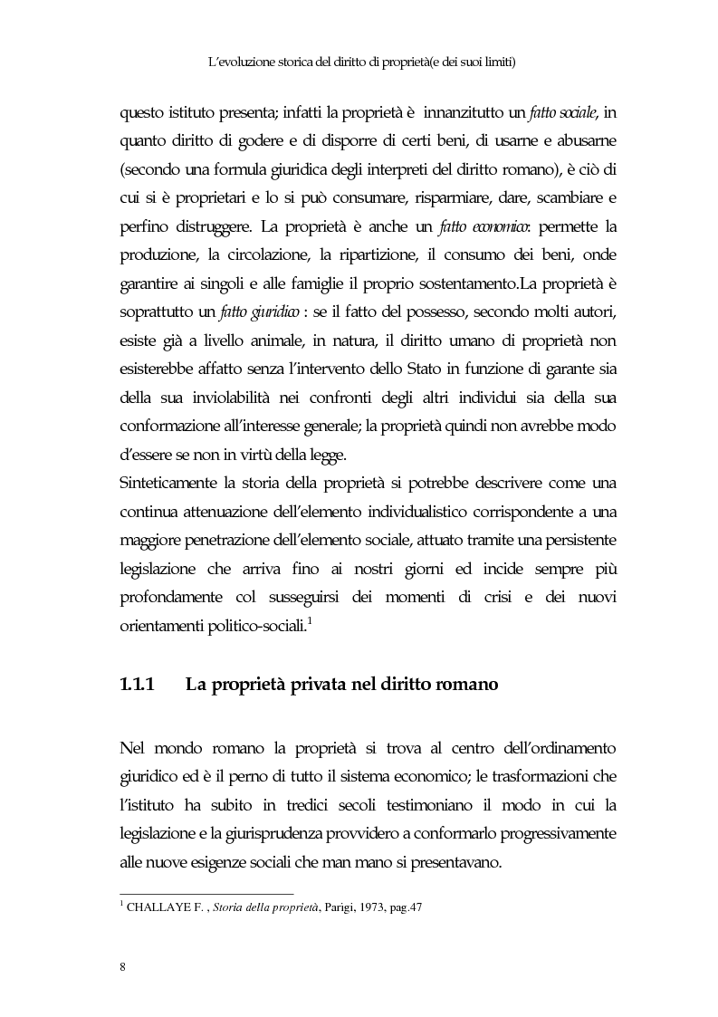 Anteprima della tesi: Il diritto di proprietà e il potere espropriativo dello Stato nella Costituzione e nel diritto vigente, Pagina 7
