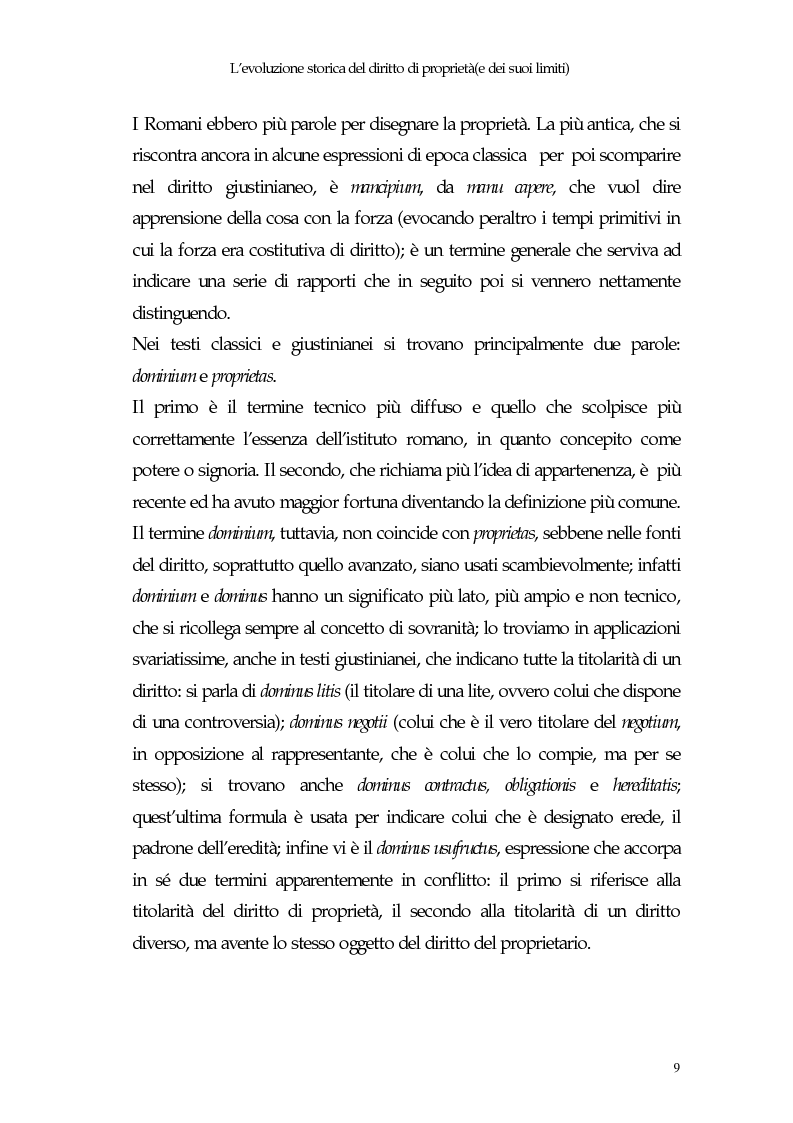 Anteprima della tesi: Il diritto di proprietà e il potere espropriativo dello Stato nella Costituzione e nel diritto vigente, Pagina 8