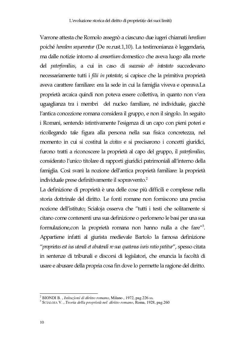 Anteprima della tesi: Il diritto di proprietà e il potere espropriativo dello Stato nella Costituzione e nel diritto vigente, Pagina 9