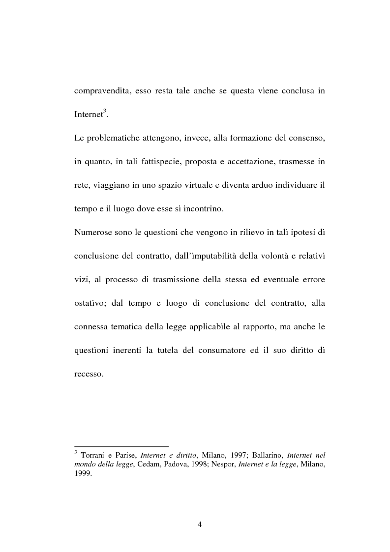 Anteprima della tesi: La compravendita in Internet, Pagina 4
