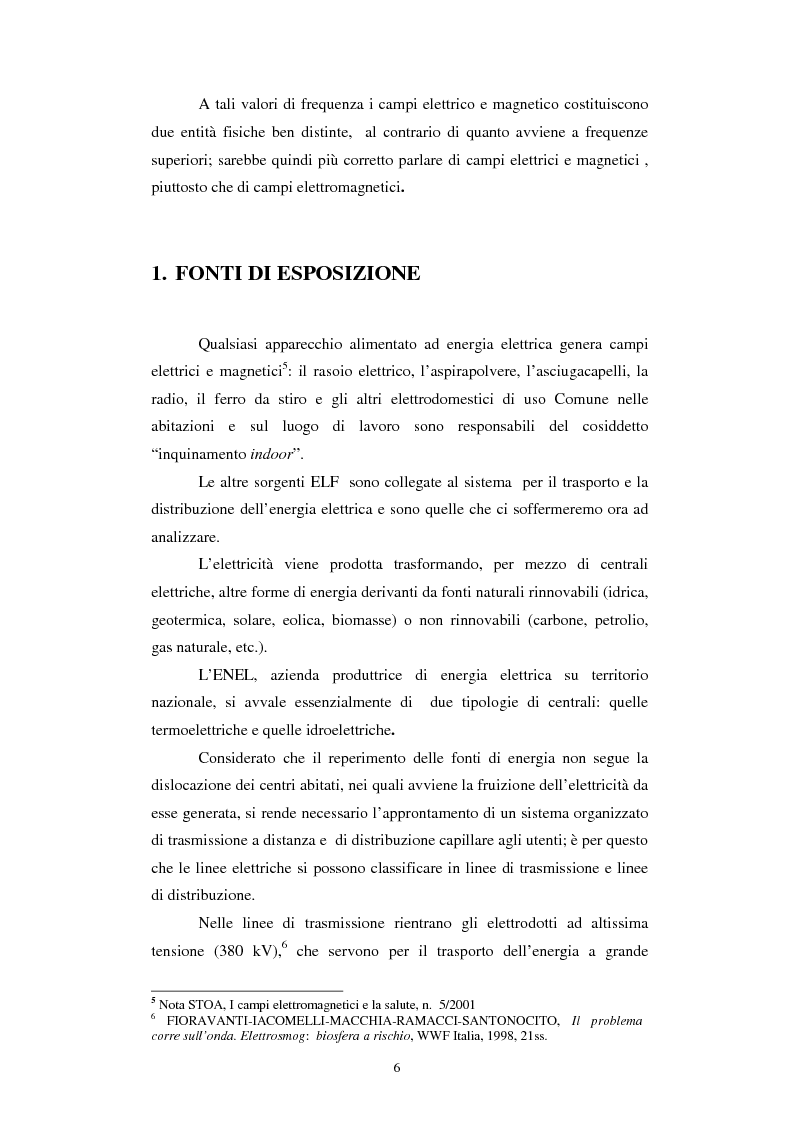 Anteprima della tesi: Inquinamento elettromagnetico da elettrodotti, Pagina 4