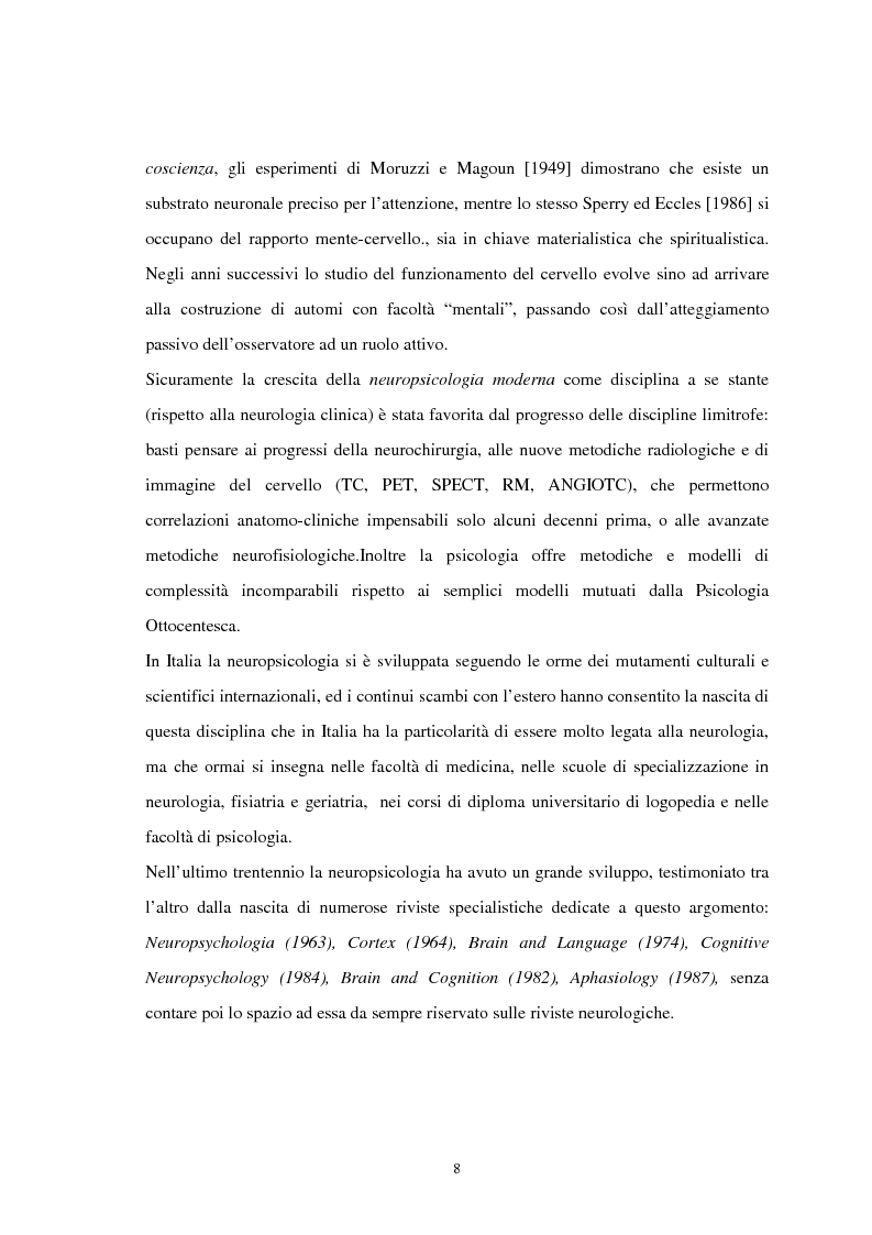 Anteprima della tesi: Aspetti neuropsicologici nei Disturbi della Condotta Alimentare (DCA): contributo personale, Pagina 5