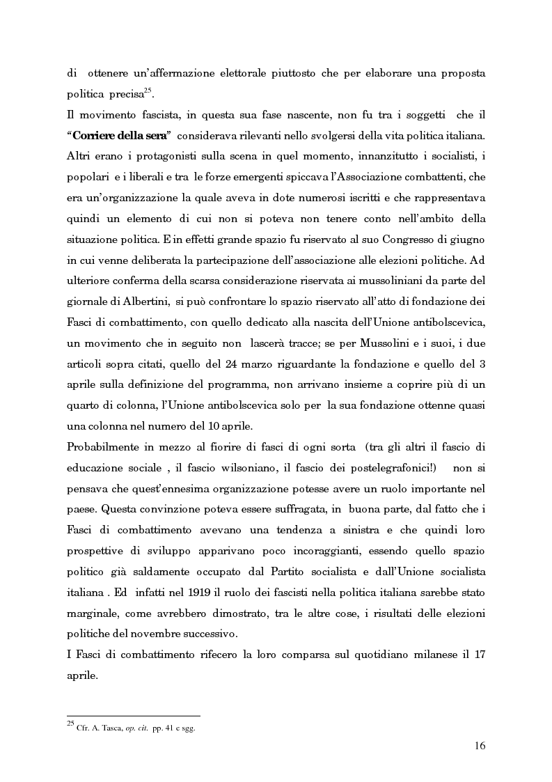 Anteprima della tesi: L'avvento del fascismo attraverso le pagine del ''Corriere della Sera'' (1919-1925), Pagina 15