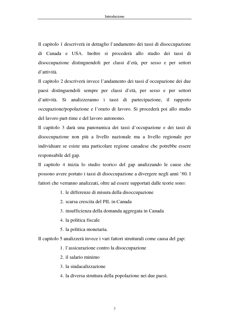 Anteprima della tesi: Il tasso di disoccupazione in Canada e USA negli anni ’80 e ’90: analisi macroeconomica e ipotesi sulla divergenza, Pagina 2