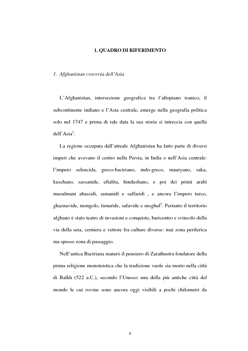 Anteprima della tesi: L'Afghanistan nelle relazioni internazionali, Pagina 3