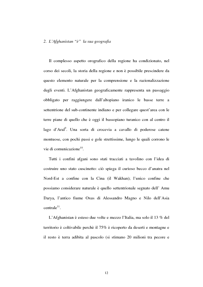Anteprima della tesi: L'Afghanistan nelle relazioni internazionali, Pagina 6