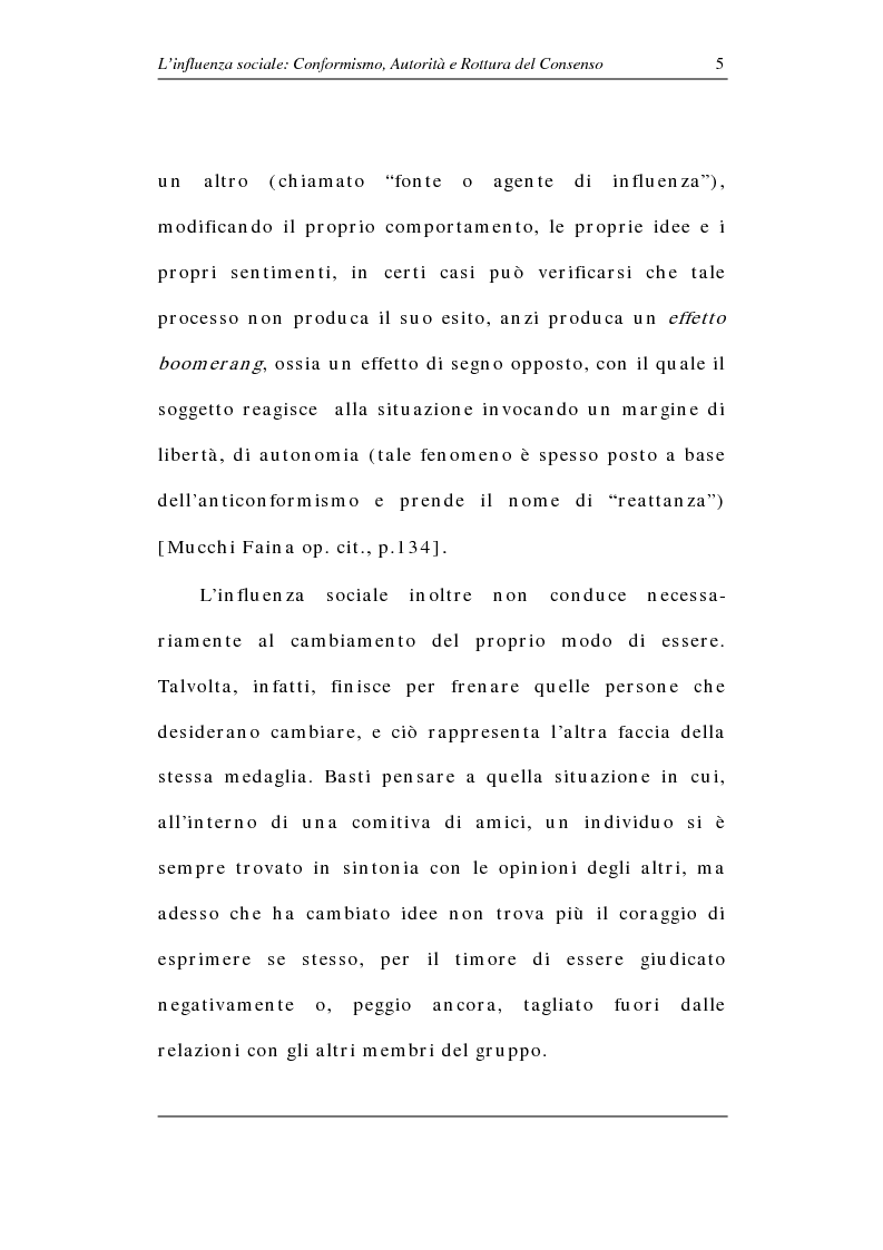Anteprima della tesi: L'influenza sociale: conformismo, autorità e rottura del consenso, Pagina 10