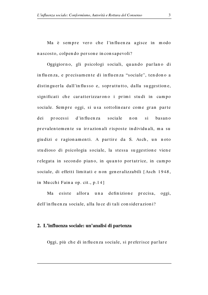 Anteprima della tesi: L'influenza sociale: conformismo, autorità e rottura del consenso, Pagina 8