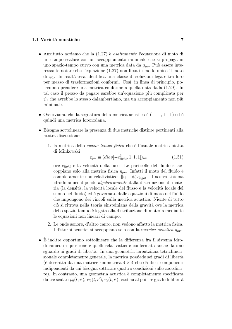 Anteprima della tesi: Analogie idrodinamiche nella fisica dei buchi neri, Pagina 10