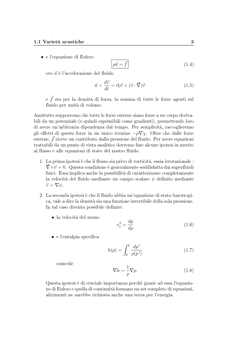 Anteprima della tesi: Analogie idrodinamiche nella fisica dei buchi neri, Pagina 6