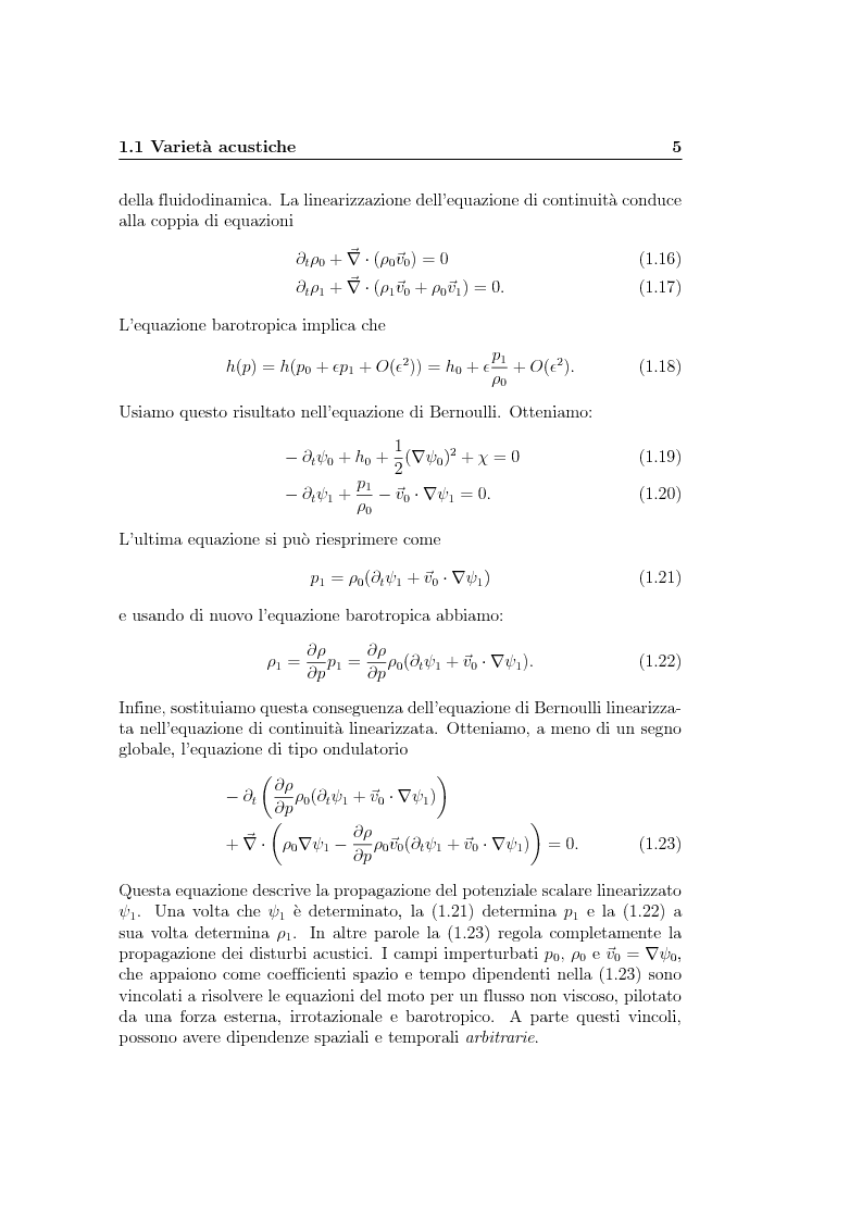 Anteprima della tesi: Analogie idrodinamiche nella fisica dei buchi neri, Pagina 8
