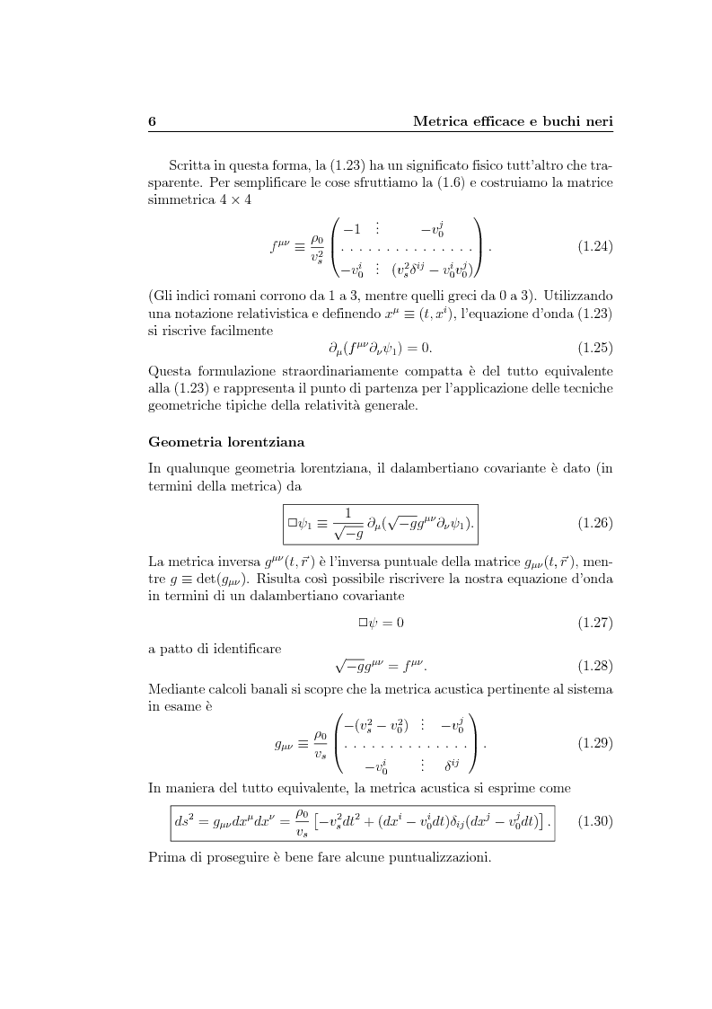 Anteprima della tesi: Analogie idrodinamiche nella fisica dei buchi neri, Pagina 9